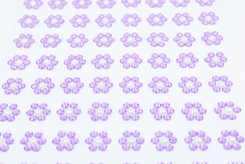 Adesivo Pet - Cartela de Adesivo Flor Strass Lilás