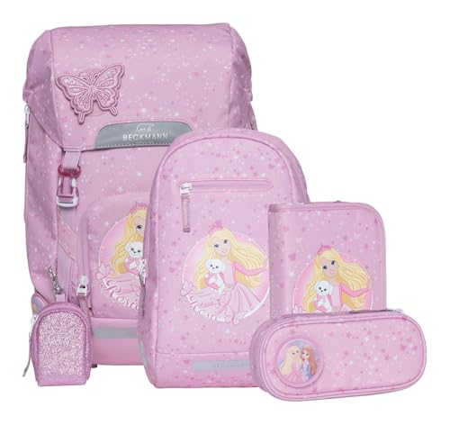 Beckmann Classic Maxi Schoolbag Set 6-teilig 28L Rosie