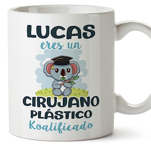 MUGFFINS Tazas Personalizadas para CIRUJANO PLÁSTICO - En Español - Koalificados Personalizados - 11 oz / 330 ml - Regalo Personalizable original y divertido