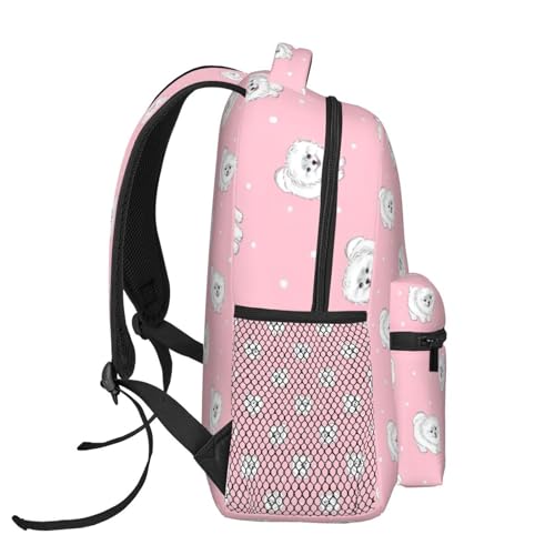 PHAYAH Programmier-Code-Muster, lässige Schultern, klassisch, Basic, Reiserucksack, Reisen und Outdoor-Aktivitäten, Zwergspitz Welpen und Spitze, Einheitsgröße