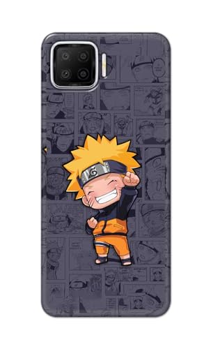 Image of Plastic Printfidaa Printed Hard Back Cover Case For Oppo F17 Back Cover (Famous Anime Cartoon Character) -112, Grey