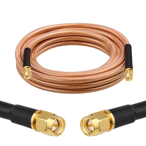 Câble coaxial RG8X 50 Ohm SMA mâle vers SMA mâle XRDS -RF faible perte de 4,6 m