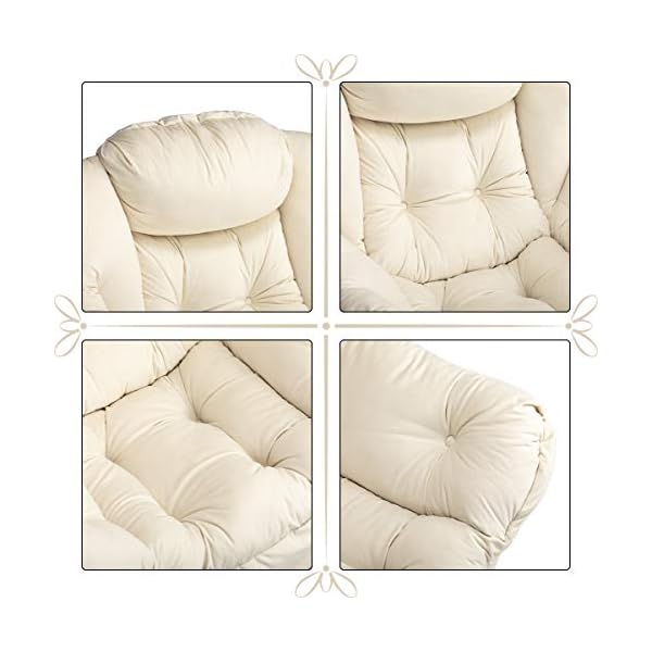 AbocoFur Modern Large Fabric Lazy Chair, Accent Contemporary Lounge Chair, Single Steel Frame Leisure Sofa Chair with Armrests and A Side Pocket - Image 4