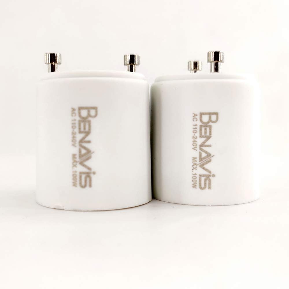 Light Bulb Socket Converter, Gu24 To E26 Lamp Base Adapter, Two Pin G24 Gu 24 Covert Into Standard Medium Base LED Lights Fixtures, 2 Packs