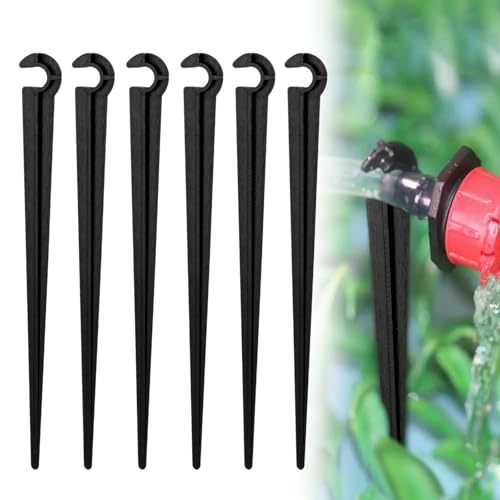 100 Pièces Piquets de Support de Tuyau D'irrigation, Piquet Goutte à Goutte pour Tube d'égouttement 4/7 mm, Plastique Support Tuyau Arrosage Pour Jardin,...