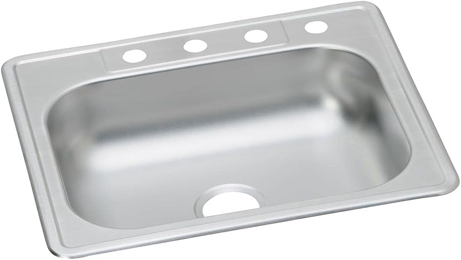Dayton Stainless Steel 25 x 22 x 6-1/16, 3-Hole Single Bowl Drop-in Sink