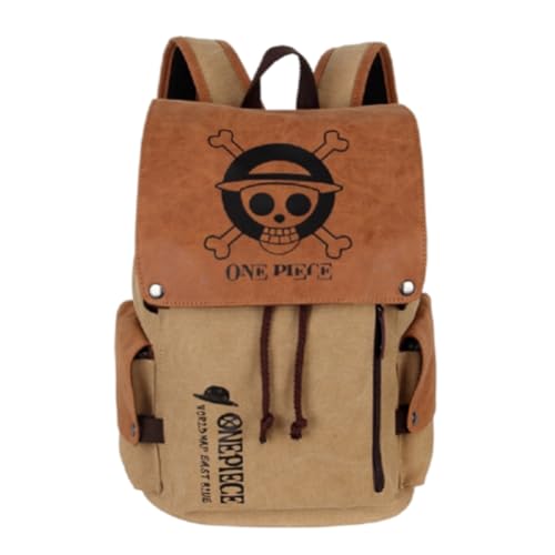 Sohaon Anime Canvas Rucksack College Daypack Schultasche Büchertasche Backpack Laptop Bag One Piece