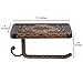 SDH Antique Brass Toilet Paper Holder with Shelf Space, Aluminum Wall Mount Toilet Tissue Holder with Cell Phone Storage and Hook -Bathroom Toilet Paper Holder Vintage Style & Rustproof