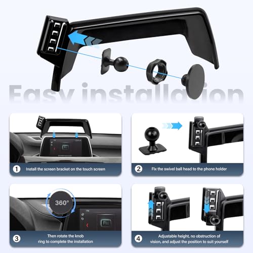 TUYICN Magnetic Car Phone Holder-Compatible with BMW X1 X2 2016-2019 Accessories 6.5 inch Touchscreen Fixed Clip,360°Rotation Magnetic Phones Stand Compatible with MagSafe (not fit 8.8 inch)