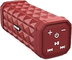 Bluetooth Speaker BUGANI Speaker Wireless, Louder Volume, Stereo Sound, 24H Playtime, 100ft Wireless Range, IPX5 Waterproof, Hands Free Calls, Built-in Mic, Portable Speaker for Home, Outdoor, Red