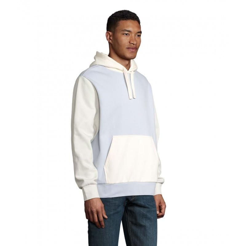 Sweat-shirt à capuche Collins bleu crémeux vêtement unisexe taille S - 4