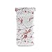 Squeeze Top Sunglasses Pouch Eyeglass Cases PU Leather Soft Anti-Scratch Eyeglass Holder (Red Cherry Blossom)