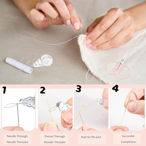 2 Boxes Mini Sewing Kit Portable Emergency Sewing Repair Kit Foldable Needle and Thread Kit with Plastic Storage Case for Travel Business Trips School Camping - Image 3