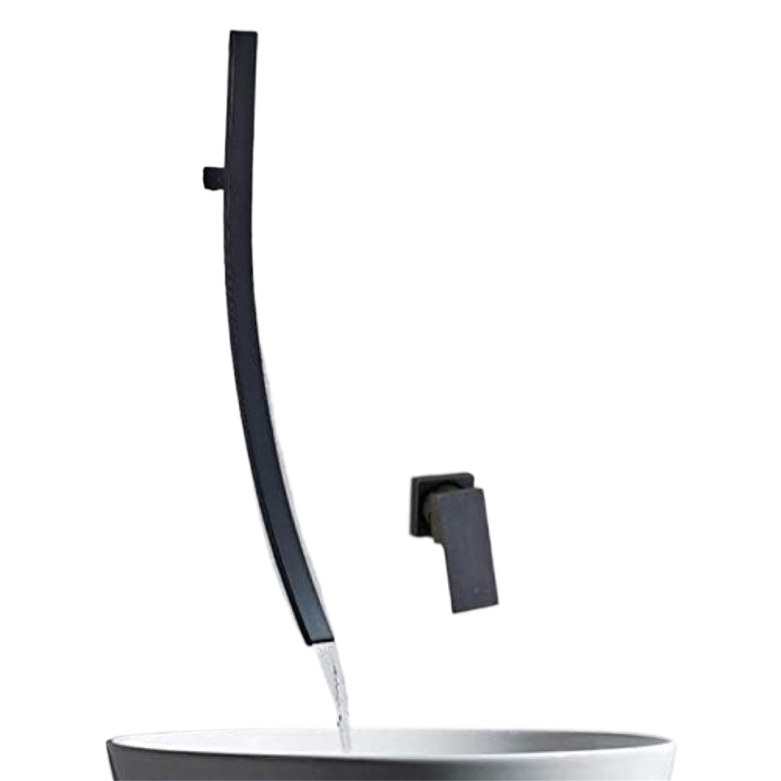 DFGHNBVC Waterfall Long Spout Bathtub Faucet Single Handle Bathroom Basin Tub Shower Tap,Black