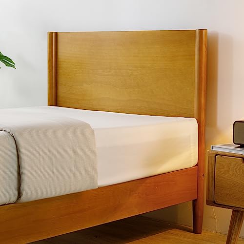 Image of Zinus Allen Mid Century Wood Platform Bed Frame /Solid Wood Foundation /Wood Slat Support /No Box Spring Needed /Easy Assembly, Twin