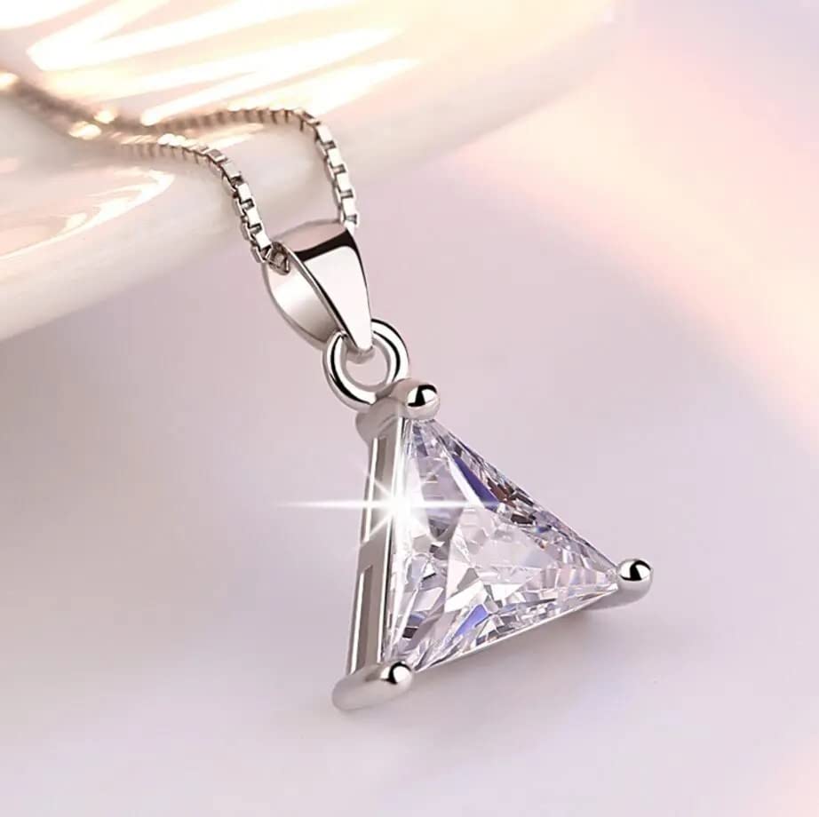Collier moissanite taille princesse pendentif diamant s925 - 3