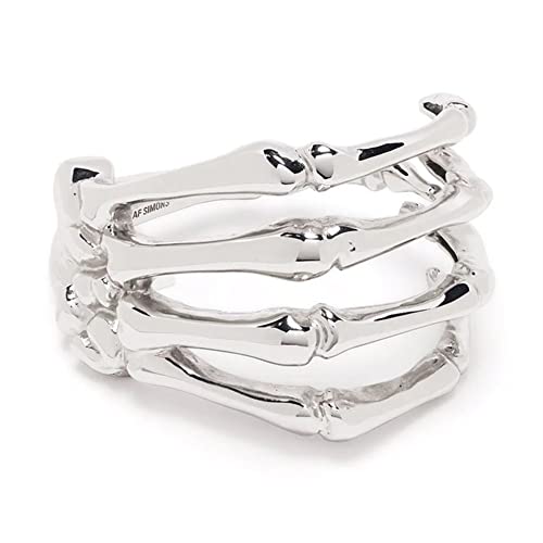 Punk Skeleton Hand Bangle Bracelet for Women Girls Men Cool Skull Bracelets Wristband Bracelet Cuffs Bangle Gothic Jewelry Gifts Halloween