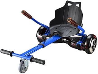 Adjustable Hoverboard Go Kart Seat Attachment,Accessory for 6.5"/ 8" /10" Two Wheel for All Ages Conversion Kit Heavy Duty Frame whit 4pcs Straps (Blue)