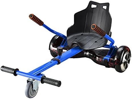 Adjustable Hoverboard Go Kart Seat Attachment,Accessory for 6.5"/ 8" /10" Two Wheel for All Ages Conversion Kit Heavy Duty Frame whit 4pcs Straps (Blue)
