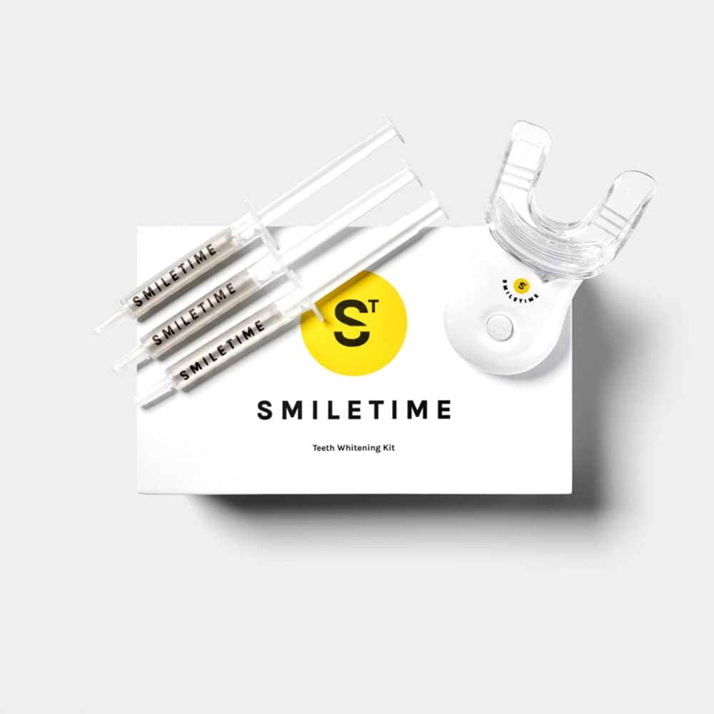 SmileTime Teeth Whitening Kit, Peroxide Free Teeth Whitening, LED Teeth