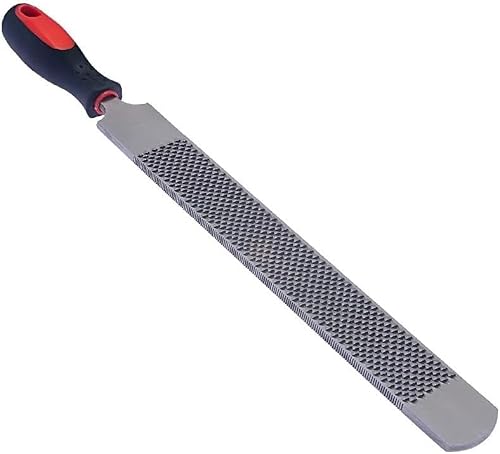 WneFu Choiziic T12 Carbon Steel Horse Hoof Rasp - 8", 14" Professional Farrier Tool with Non-Slip Rubber Handle for Horse/Goat/Cow/Donkey/Animal Hooves (14 inch)