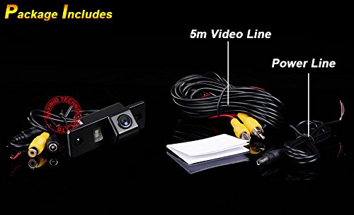 Image of car Backup Camera, Waterproof Rear View License Plate Car Rear Backup Camera for VW Touareg Golf V Skoda Fabia Passat B5 Tiguan Polo Santana