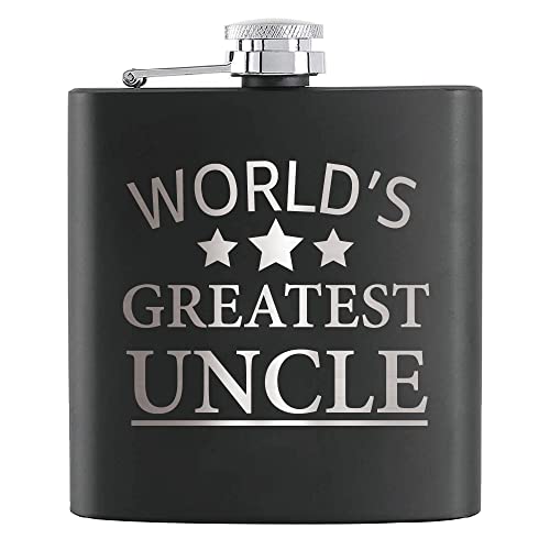 Touner World's Greatest Uncle Hip Flask For Shot Drinking Of Alcohol Whiskey And Vodka, Uncle Hip Flask, Brother Gift, Groomsmen Gifts, Wedding Valentine's Christmas Gift, #TOP8