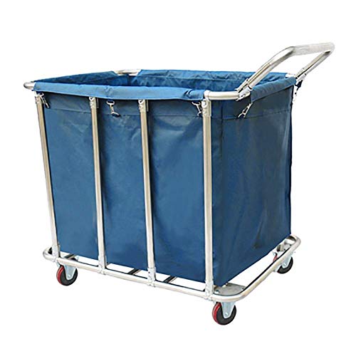 GJSN Carrello Riciclaio Veicoli Multifunzione Portatile, Heavy Duty Lavanderia Sorter Carrello con Corrimano e Borsa Rimovibile, Carrello Di Stoccaio su Ruote per Le Pulizie,Stile 2