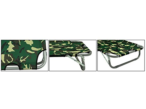 GigaTent Kids Junior Cot Portable Folding Travel Bed - Camping Outdoor Hiking RV or School Child Daycare - 60" Long - Includes Travel Bag - Camouflage