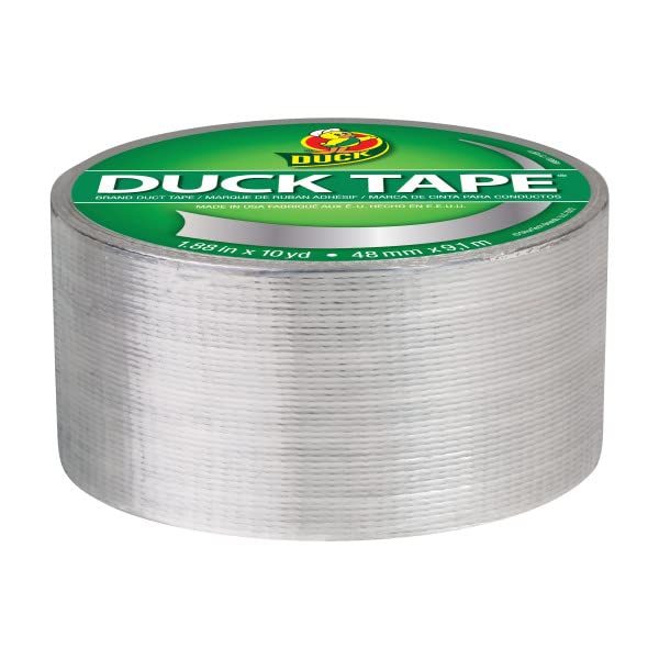 Image of Duck Brand 280621 Color Duct Tape, Metallic Chrome, 1.88 Inches x 10 Yards Each Roll, 3 Rolls