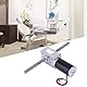 12V Getriebemotor mit hohem Drehmoment, M8 Doppelwellen Schneckengetriebemotor, doppelter rechter Untersetzungsmotor, zwei gerade Zähne(Reduction Ratio 670)