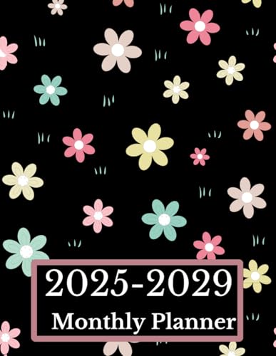 2025-2029 Monthly Planner: January 2025 - December 2029 with Holidays