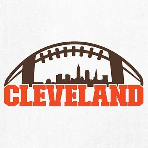 Cleveland Skyline Football Long Sleeve T-Shirt Bleed Orange and Brown Dawg Pound Fantasy League Tailgating Game Day - Image 4