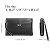 Balidiya Genuine Leather Clutch Bag for Men Handbag Wrist Bag Business Large Purse Envelope Bag #1