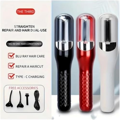 HILEXI Cordless Split End Hair Trimmer Machine, Black - Image 3