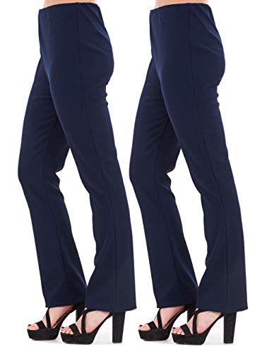 Ideal Online   Pantalón   Corte Bota   para Mujer Azul Azul Marino 52 ES Corto 69 cm