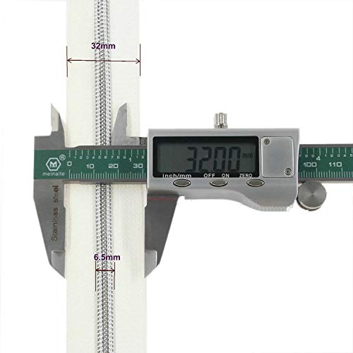 #5 Metal Nylon Zippers Antique Brass Bulk 9m Black Ribbon with 25 Brass Sliders for DIY Sewing Craft Bag Leekayer