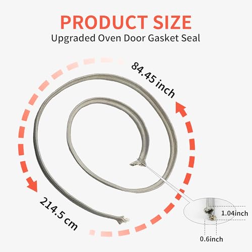 WB4K1 Cosamatcozon Upgraded Oven Door Gasket Seal (Approximate Length is 84.45") - Compatible with Some GE, Hotpoint and Kenmore Ranges or Ovens by Cosamatcozon - Used condition - Image 3