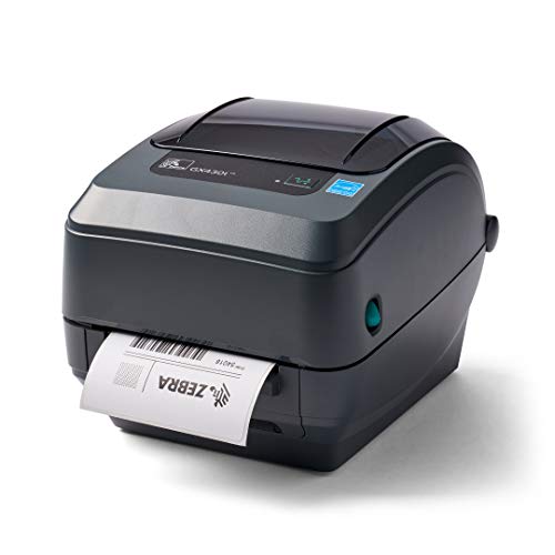 ZEBRA GX430t Thermal Transfer Desktop Printer Print Width of 4 in USB Serial and Parallel Port Connectivity Includes Peeler - GX43-102511-000