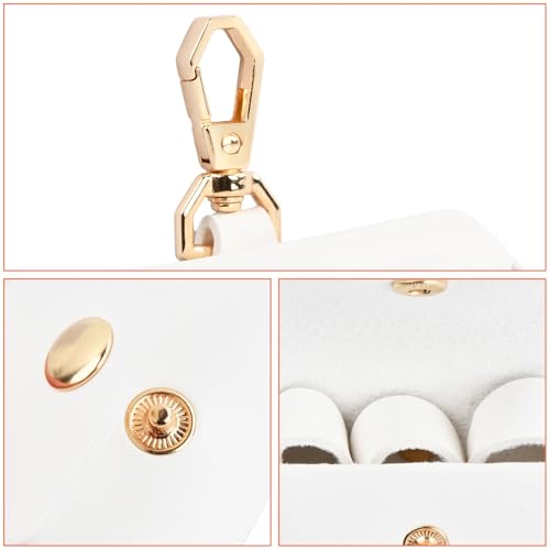 Amexo Ringträgerkissen Für Hundehalsband Ringträger Für Haustiere PU-Leder Ringhalter Weiße Aufbewahrungsbox Für Eheringe Paarring-Aufbewahrungsbox Für Heiratsantrag Verlobung Hochzeit