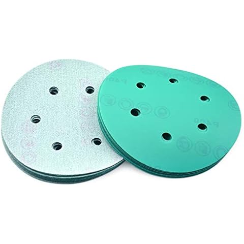 20PCS Sanding Discs Pads,6 Hole Hook and Loop Wet/Dry Sanding Discs 400 Grit 150mm Sandpaper Sheet for Random Orbital Sander, for DIY Projects Replacement Pads Cover
