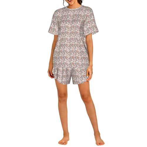 Pyjama femme imprimé Tour Eiffel pour des soirées cocooning et nuits d'été à Paris