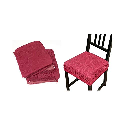 TradeShopTraesio® – 6 cojines para sillas, con banda elástica y acolchado extraíble