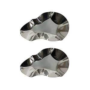 Heqing Serveerschalen, roestvrij staal, set van oestervormen, set van sauzen, kruidenschaal, snackschaaltje, dip, schaaltjes, voorgerechten, dessert, tapas, kleine schalen, 2 stuks