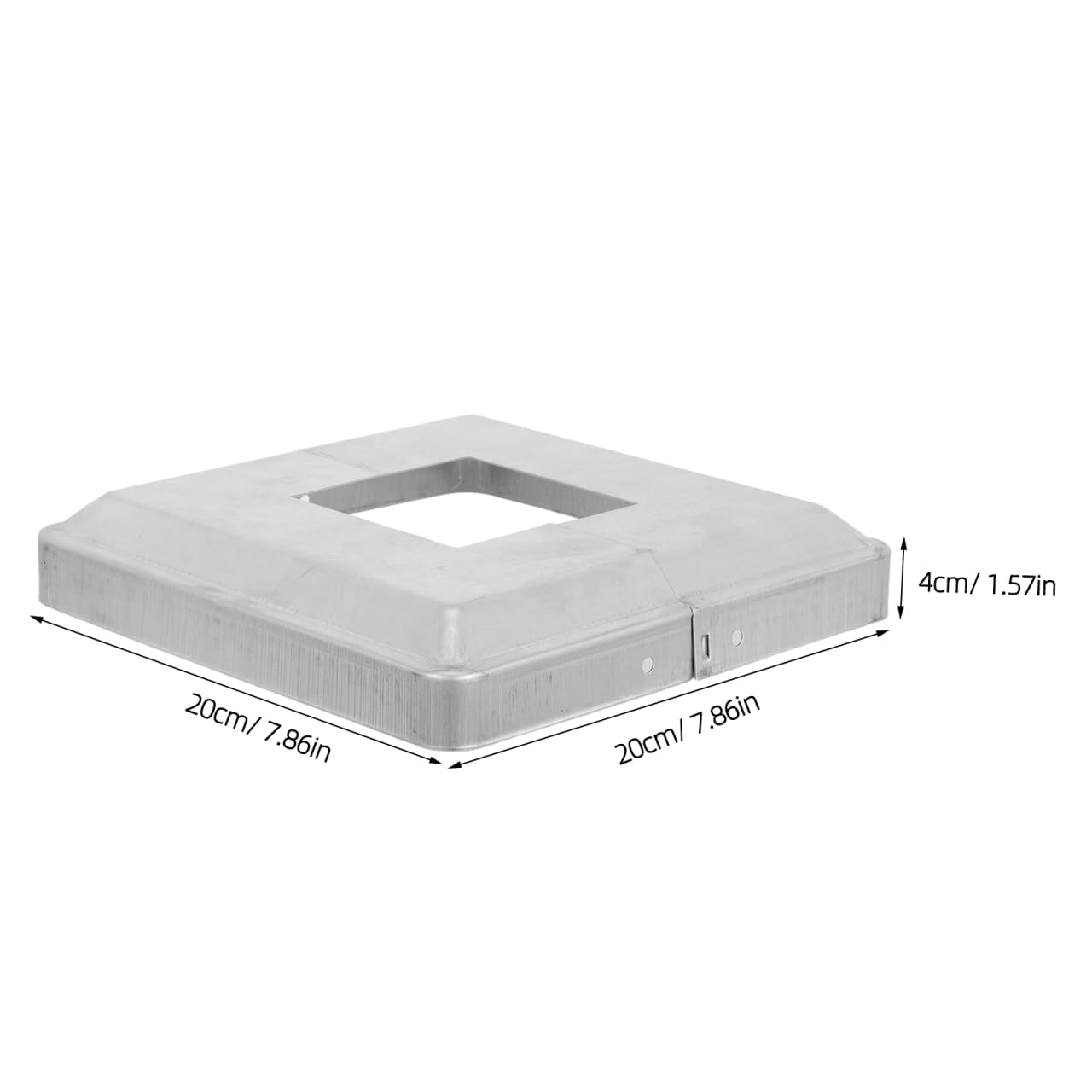 KALLORY Faldón Decorativo para Base de Poste Cuadrado de Hierro con Ajuste Adaptable y Cubierta Protectora para Pasamanos de Escalera y Deck