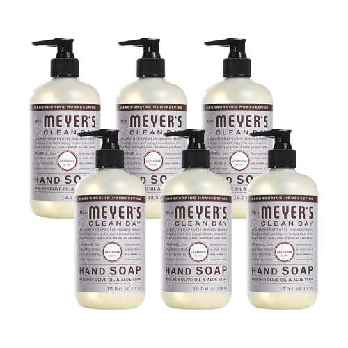 MRS. MEYER'S CLEAN DAY Liquid Hand Soap, Lavender Scent, 12.5 Fl Oz (Pack of 6)
