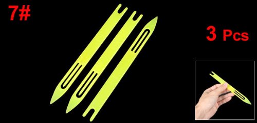 uxcell Plastic Fishing Net Repair Aeecssory Needle Shuttles Bobbin 7 3 Pcs Yellow