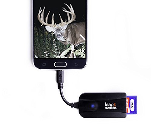 Leap Outdoors Trail Camera Viewer for Android Phones, View Photos and Videos, SD and Micro SD Memory Card Reader Works with Any Trail Camera. A Deer Hunter Wildlife Scouting Must Have!