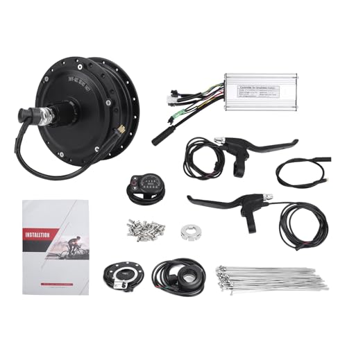 DEMULAX Kit de conversión eléctrica for Motor de Cubo de Rueda Trasera de 36 V y 500 W con medidor de Pantalla KT-900S, Rueda de 12 G, 20/24/26 Pulgadas Cuadro de Instrumentos para Scooter(24inch)