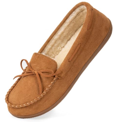 Image of HomeTop Women's Moccasins Slippers Memory Foam Indoor House Ladies Shoes